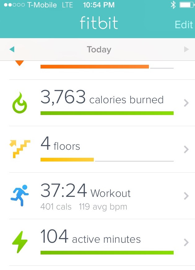 does fitbit track calories burned during workout